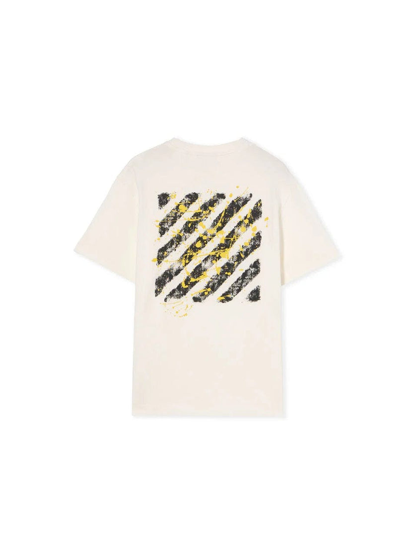 White Diagonal Splat Logo T-Shirt