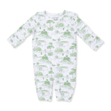 Golf Toile Green - Convertible Gown and Beanie Hat