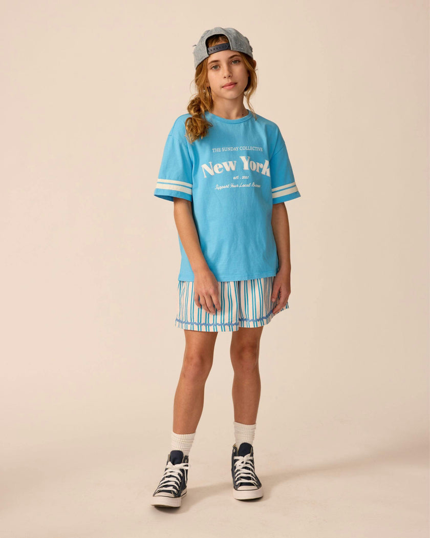 Flutter Shorts in Pink Cloud Stripe
