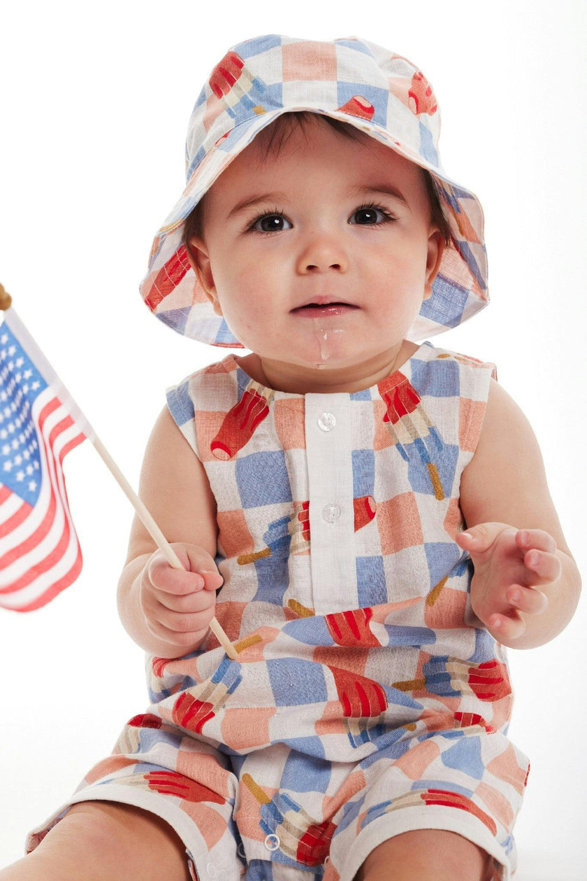 Infant Woven Romper & Hat