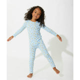 Milk & Cookies Blue Bamboo Kids Pajamas