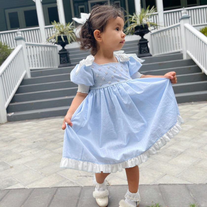 Charlotte Baby Blue Linen Dress