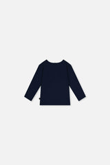 Baby Organic Cotton T-Shirt Royal Blue And Pink