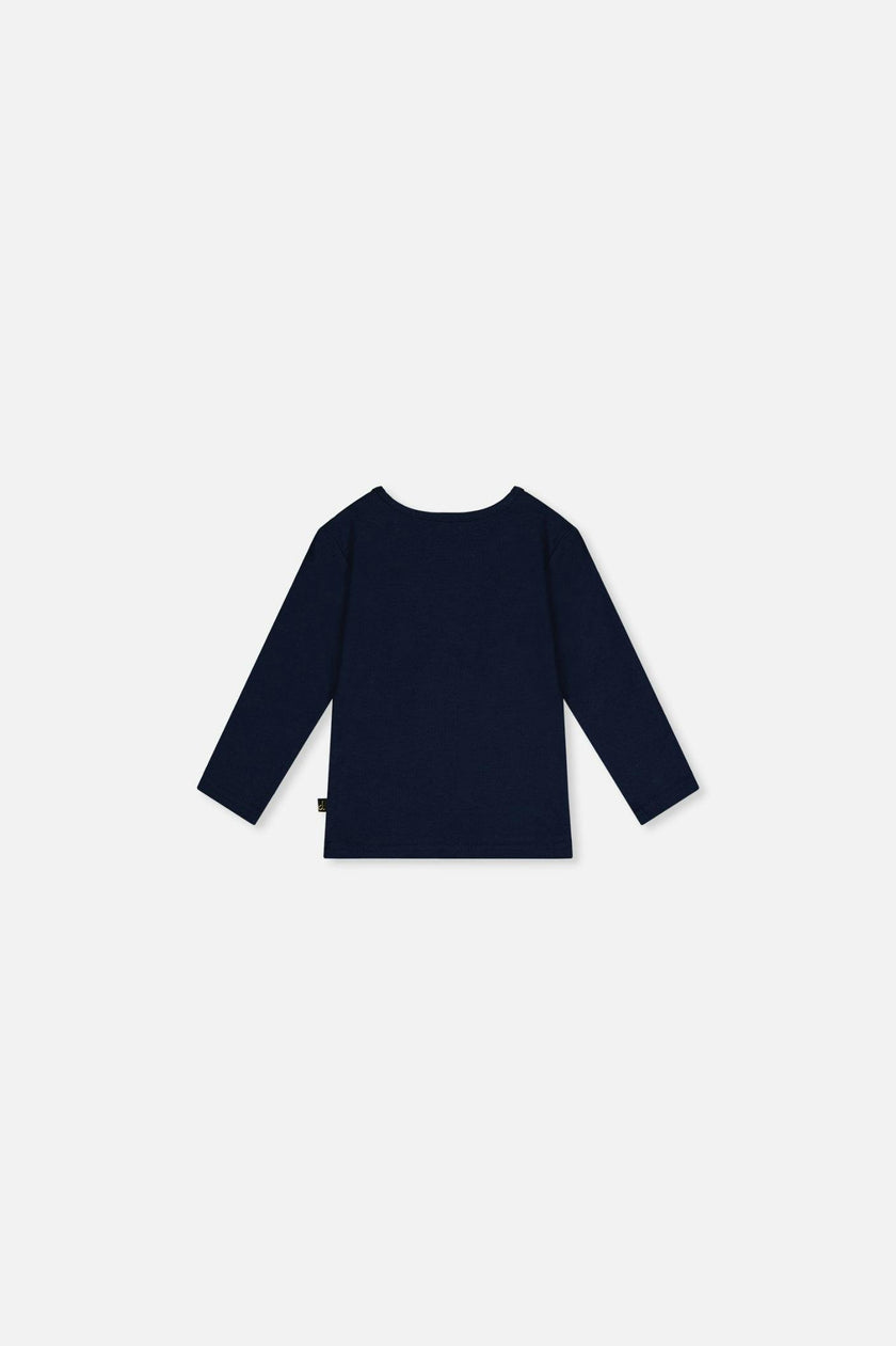 Baby Organic Cotton T-Shirt Royal Blue And Pink