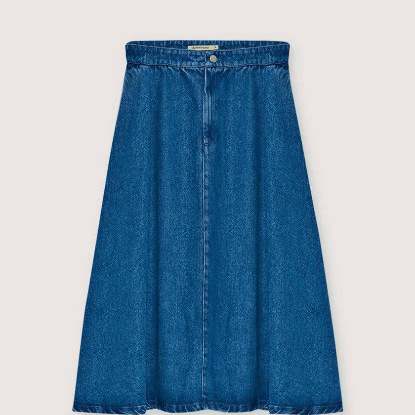 TNS Tencel Woman Skirt Mid Denim
