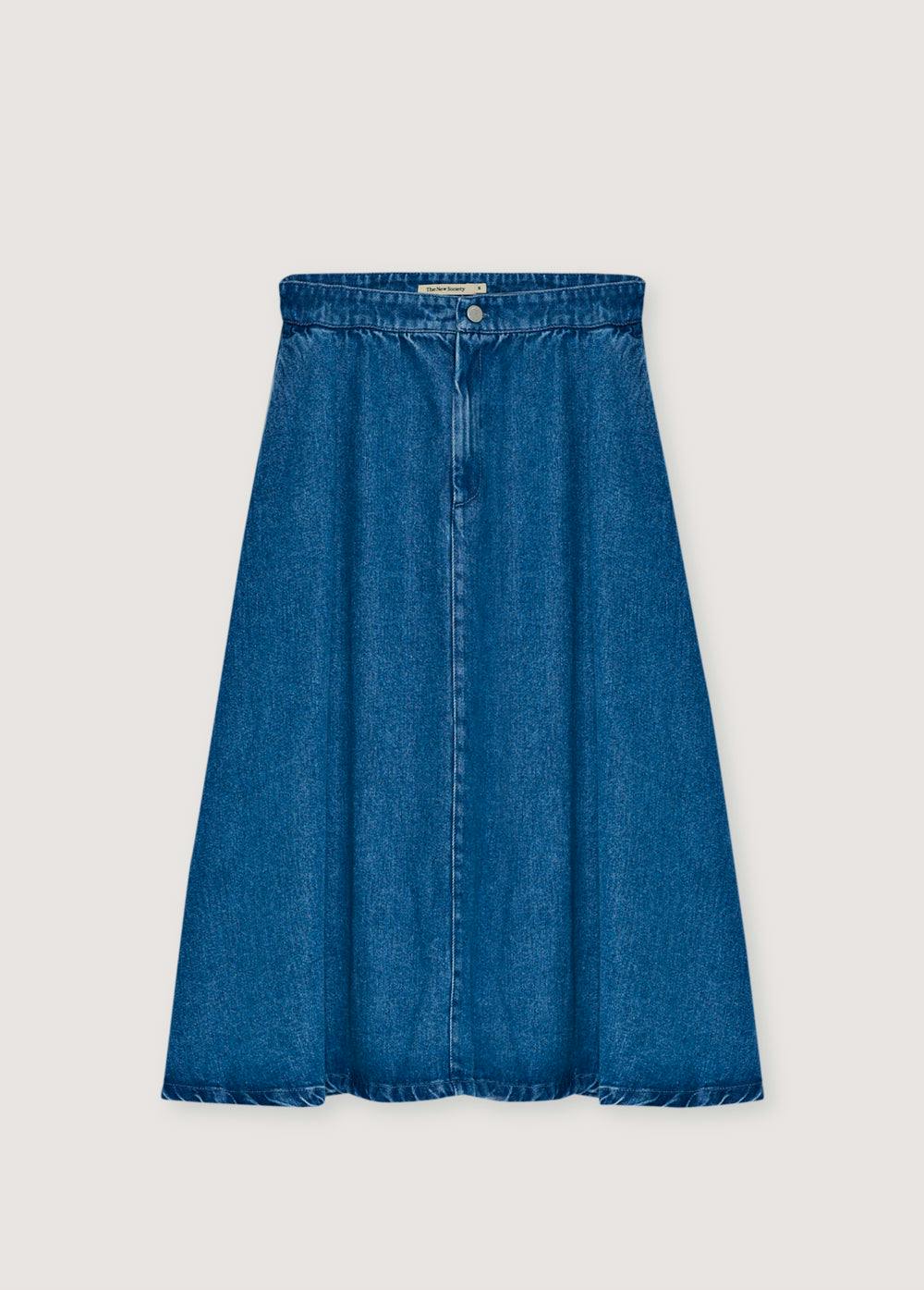 TNS Tencel Woman Skirt Mid Denim