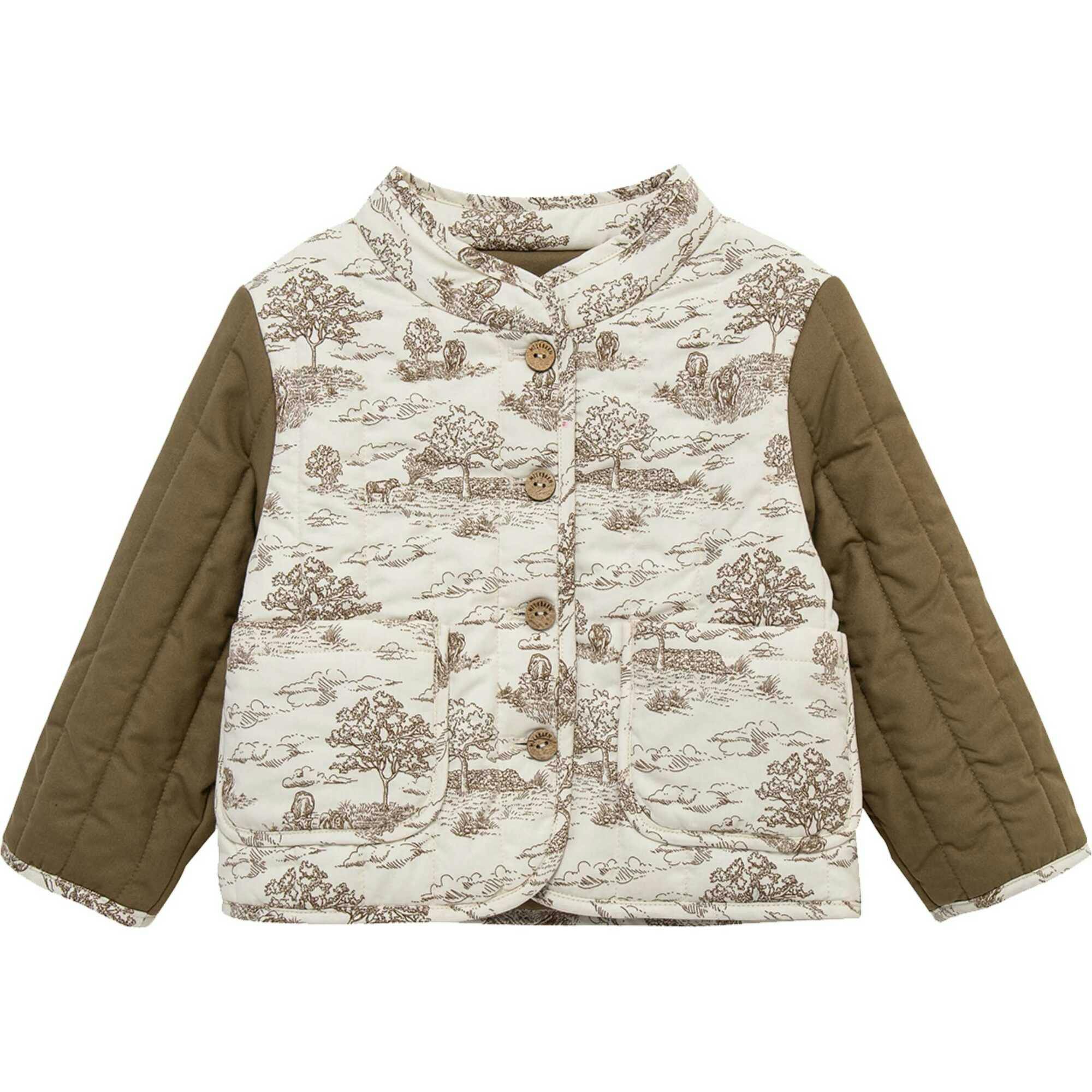 Country Toile Quilted Coat