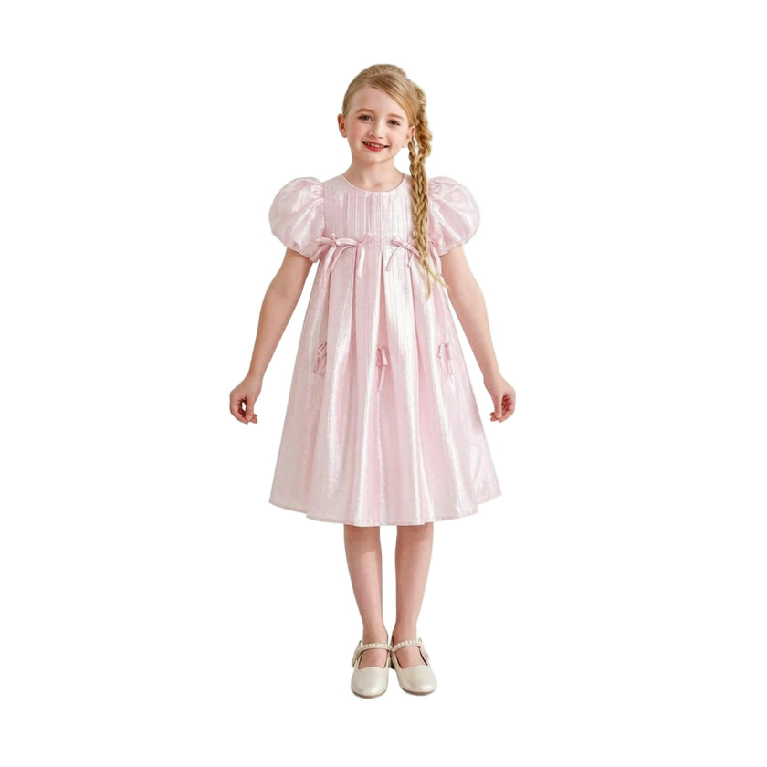 Pink Sena Petal Bow Dress