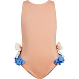The Soho Crossover Back-Strap One-Piece Swimwsuit, Salmon Sky