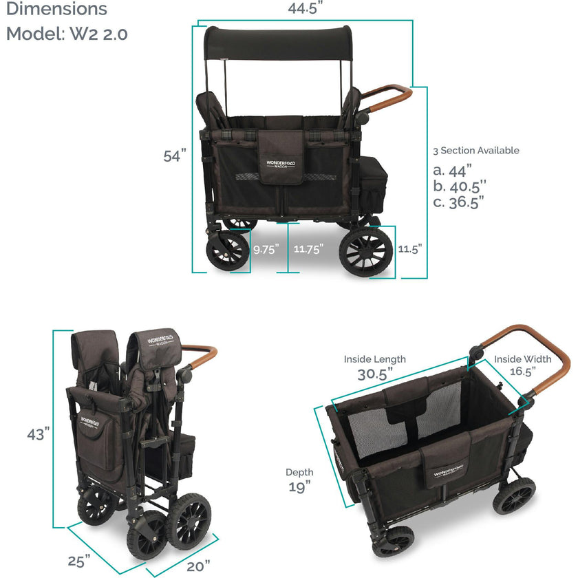 Premium Double Wagon Style Luxe Stroller