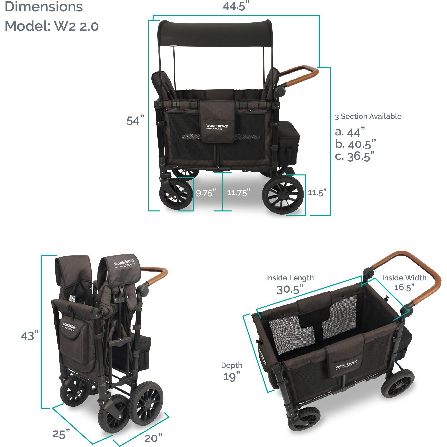 Premium Double Wagon Style Luxe Stroller