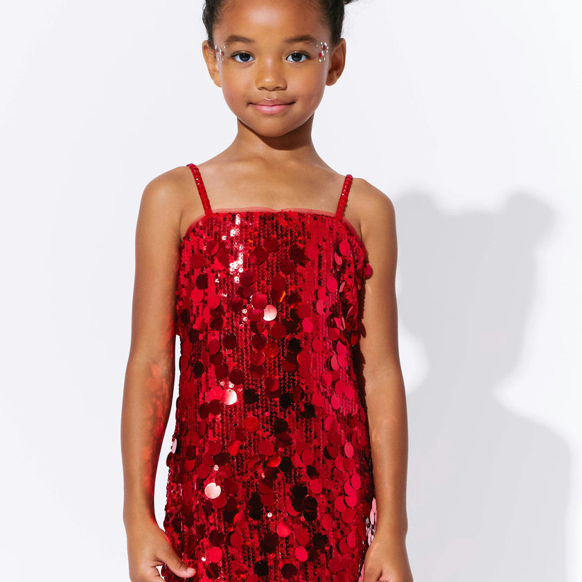 Paillette Ruby Party Dress