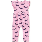 Tulip Sleeve Baby Romper, Pink