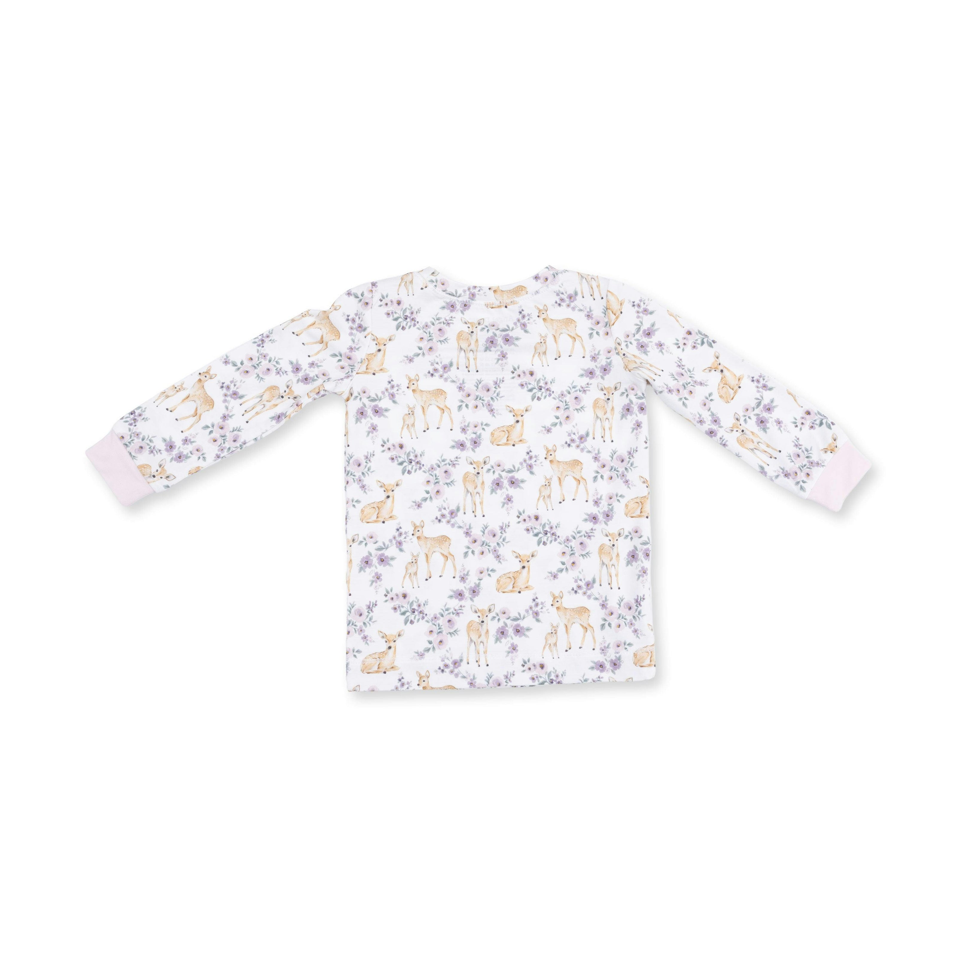 Floral Deer - Long Sleeve Loungewear Set