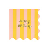Stripe Happy Birthday Large Napkins