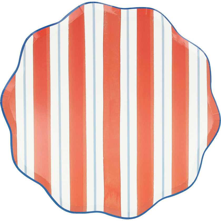 Preppy Stripe Dinner Plates