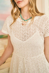 Celia Dress in Vanilla Eyelet