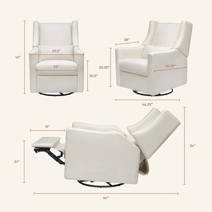 Kiwi Electronic Recliner and Swivel Glider with USB port