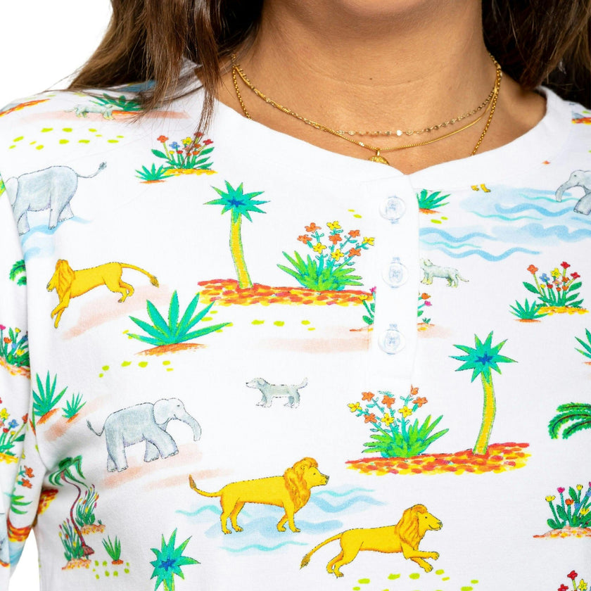 Women's Trunks Up Jersey Long PJ Set