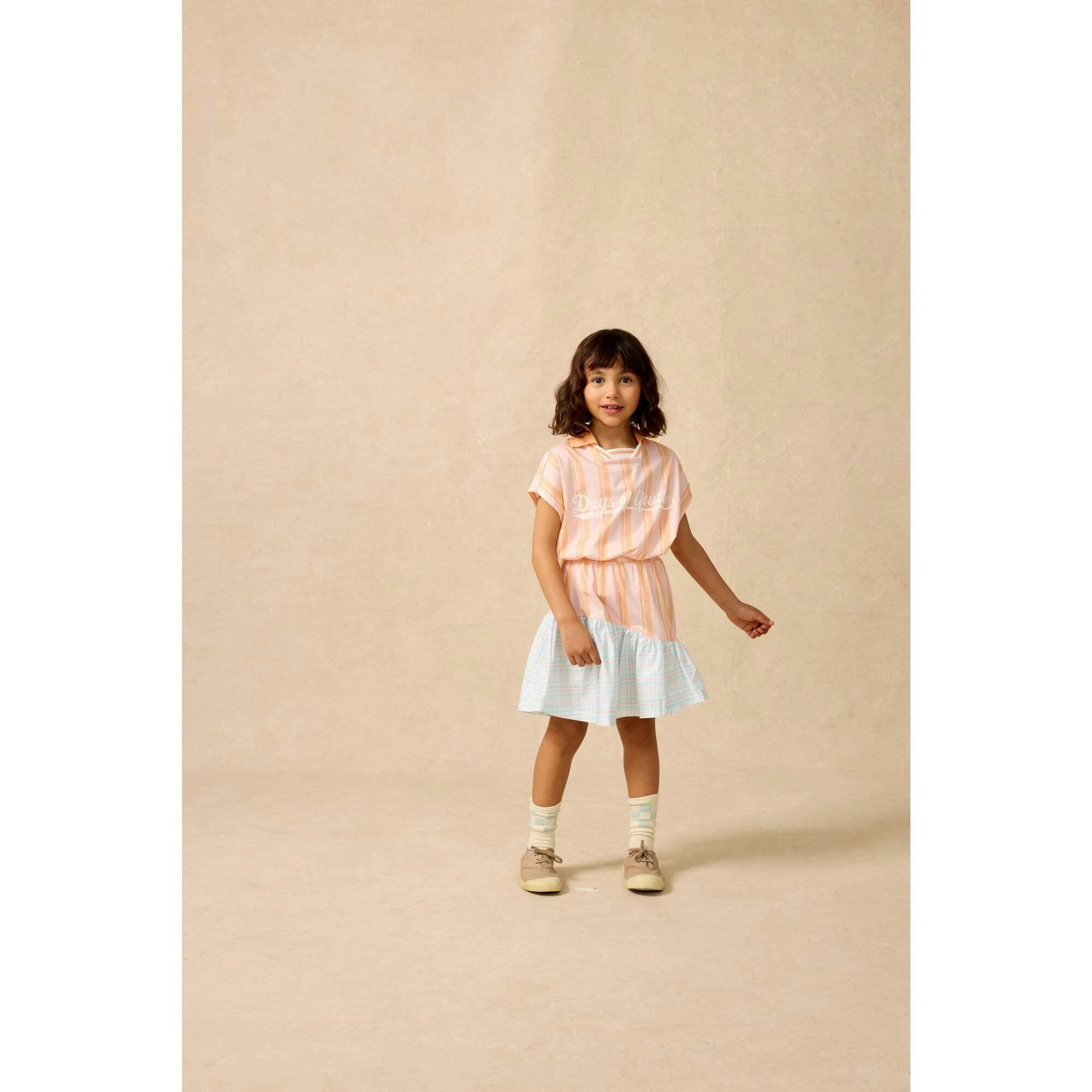 Organic Soccer Skirt in Creamsicle Stripe