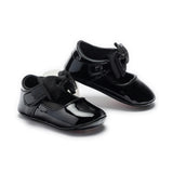 Black Seraphina Bow Baby Shoes