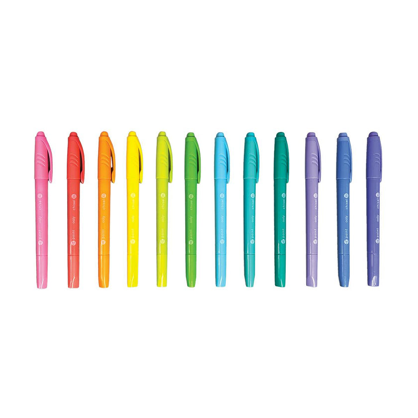 Pastel Hues Dual Tip Markers - Set of 12