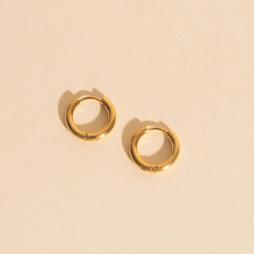 Mini Rounded Huggie Hoop Earrings