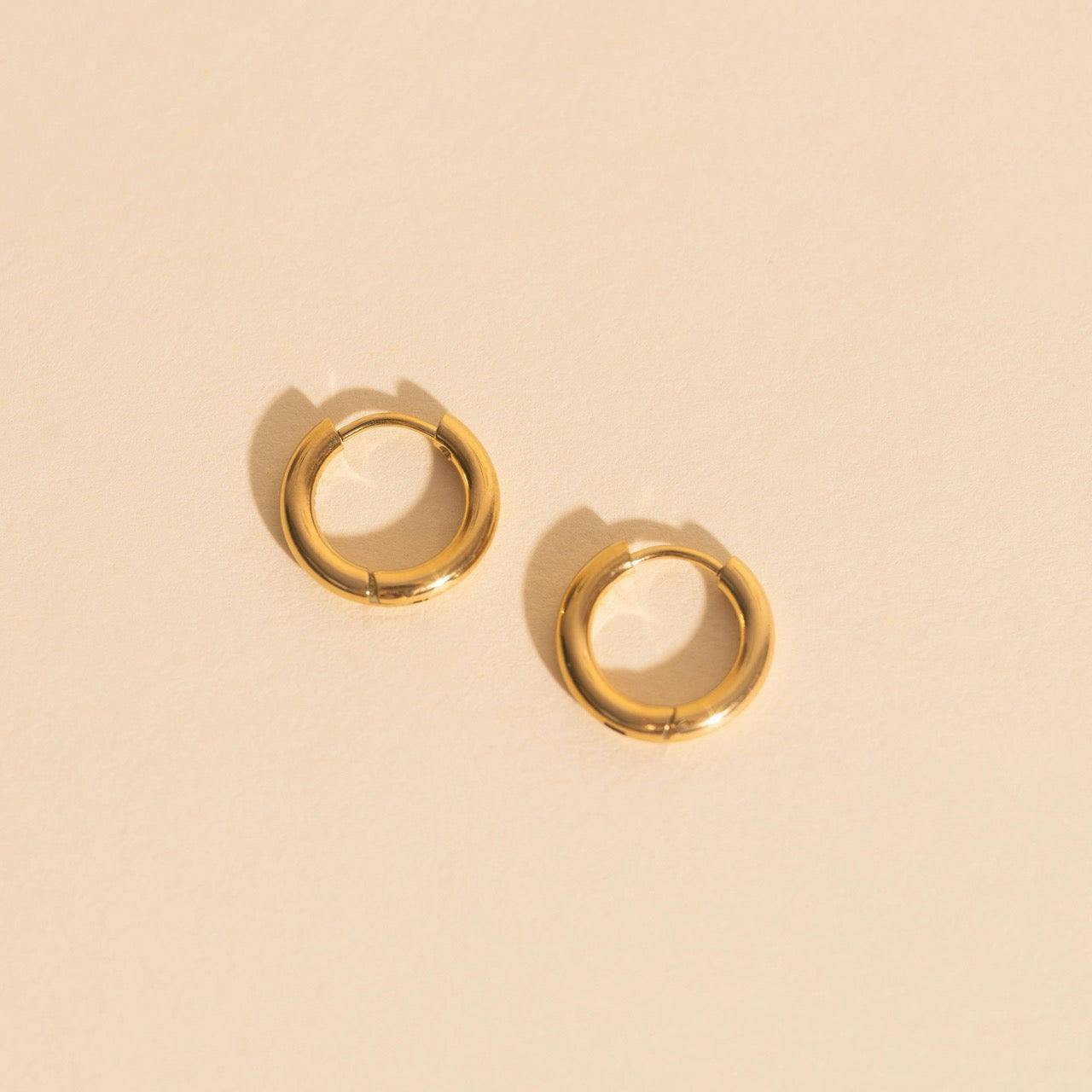 Mini Rounded Huggie Hoop Earrings