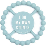 I Do My Own Stunts Beaded Round Grip Silicon Teether