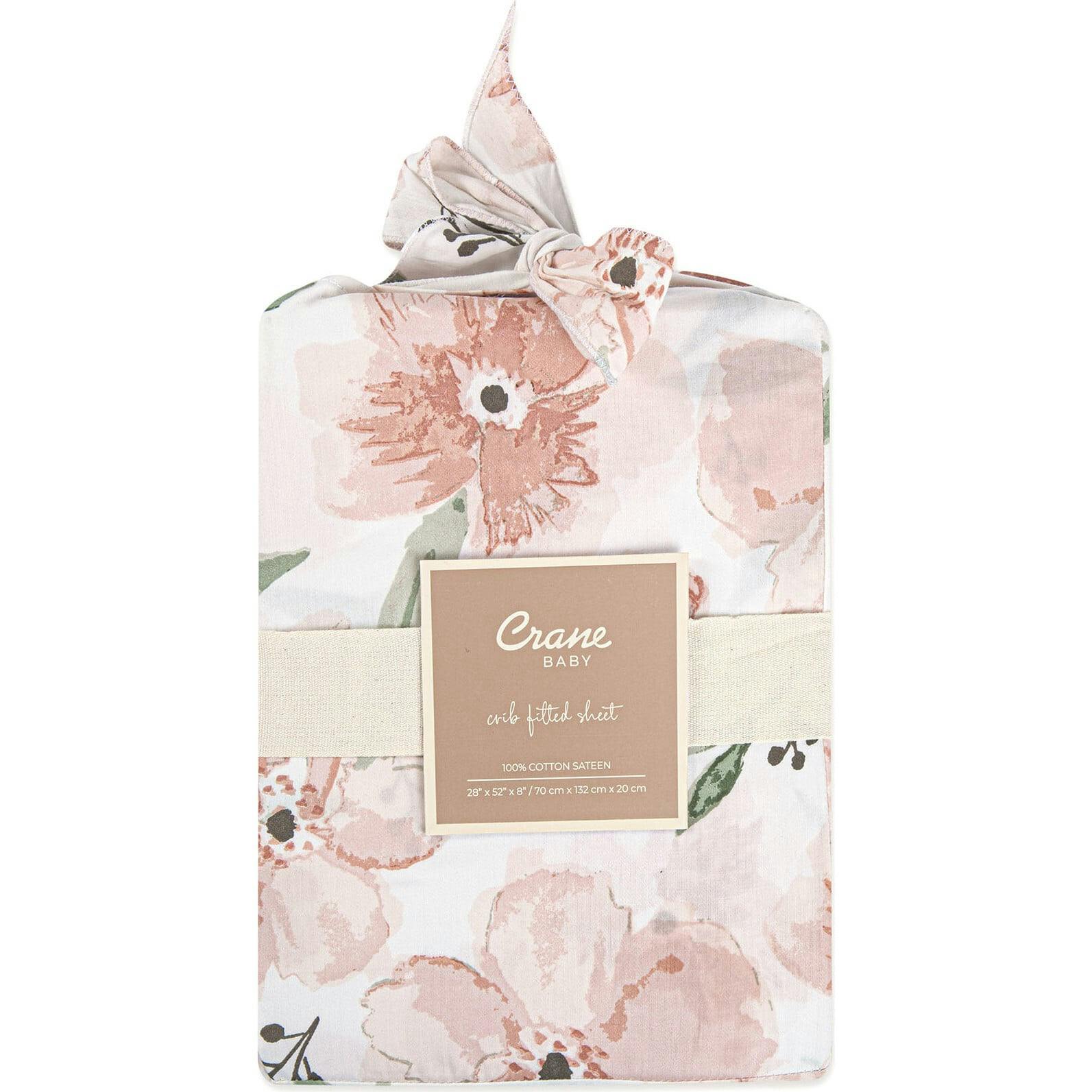 Parker Fitted Crib Sheet (Pink Floral)