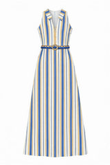 Jill Coastal Stripe Midi Dress
