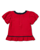 Bubble Sleeve Top With Cherries
