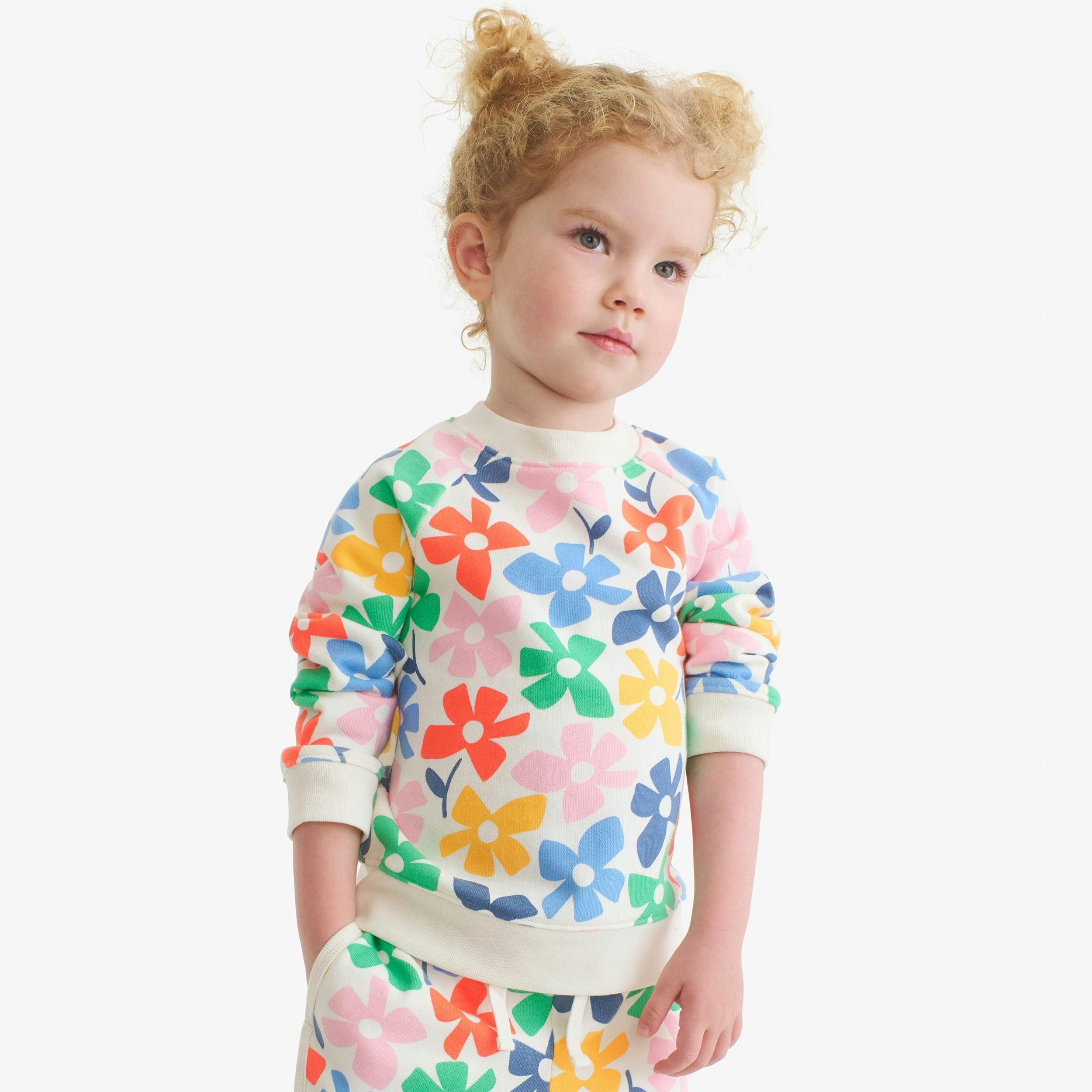 Kids sweatshirt in rainbow blooms