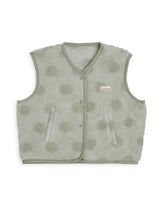 merino wool vest - polka dots