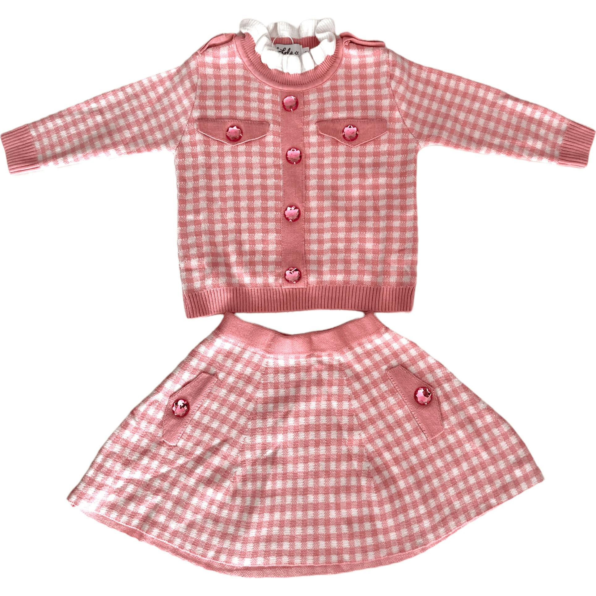 Gingham Gem Sweater Set