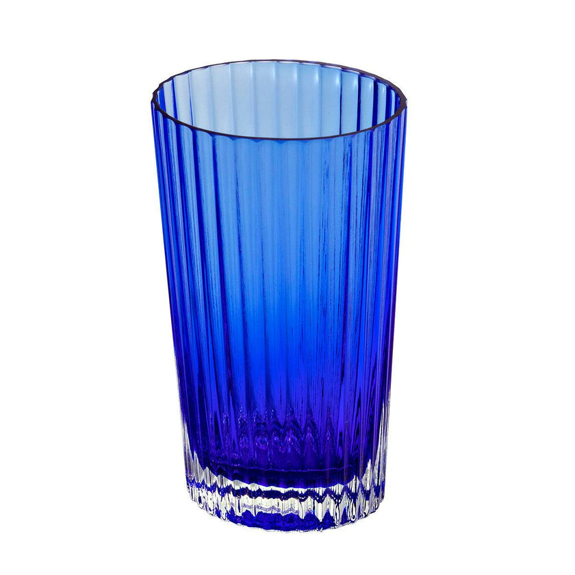 Water Glasses NASTRI Set of 6  Blue 9.8 oz, H 4.75"