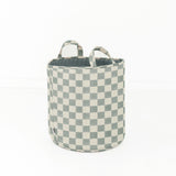 Checker Matcha Storage Basket