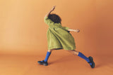 Kids Rumi Acid Green Overdye Denim Dress