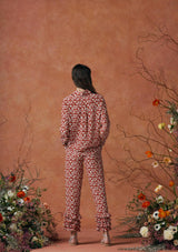 Talitha Pants Silk Red Mushroom