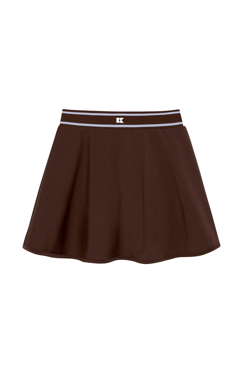 brown topspin skort