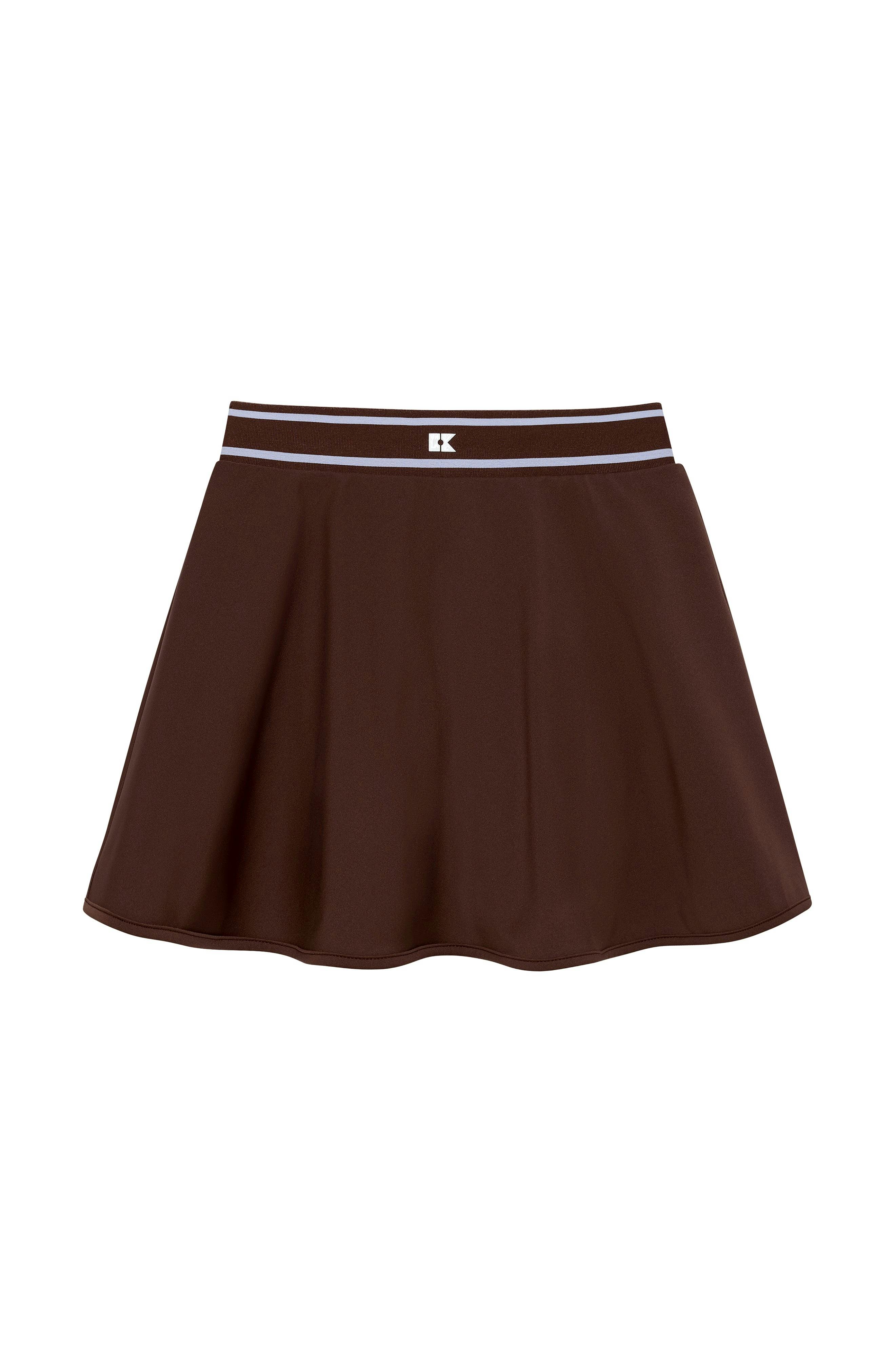 brown topspin skort