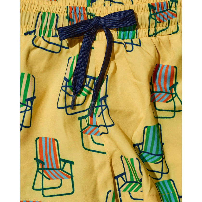 Retro Beach Chair Swim Trunks