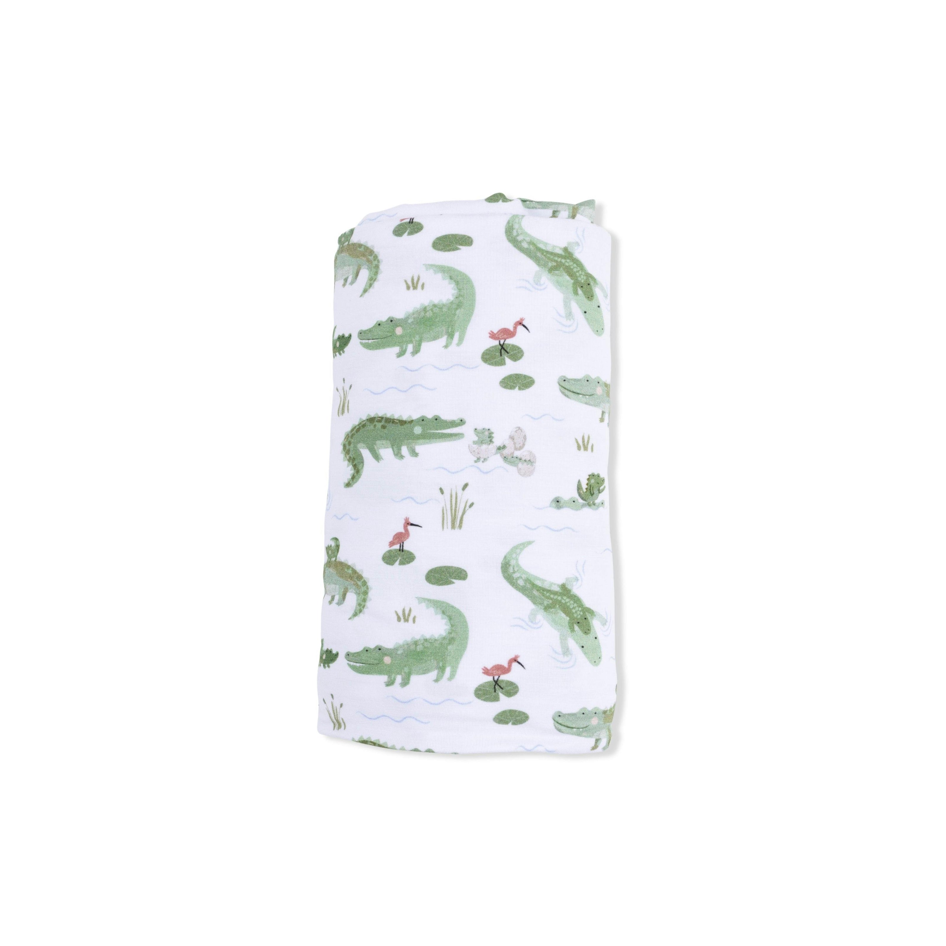 Crayon Alligators - Convertible Romper & Swaddle Blanket Set