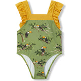 Ruffle Square Neck Swimsuit