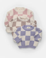 Boxy Sweater • Checkers Fuzzy