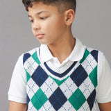 Organic Argyle Sweater Vest