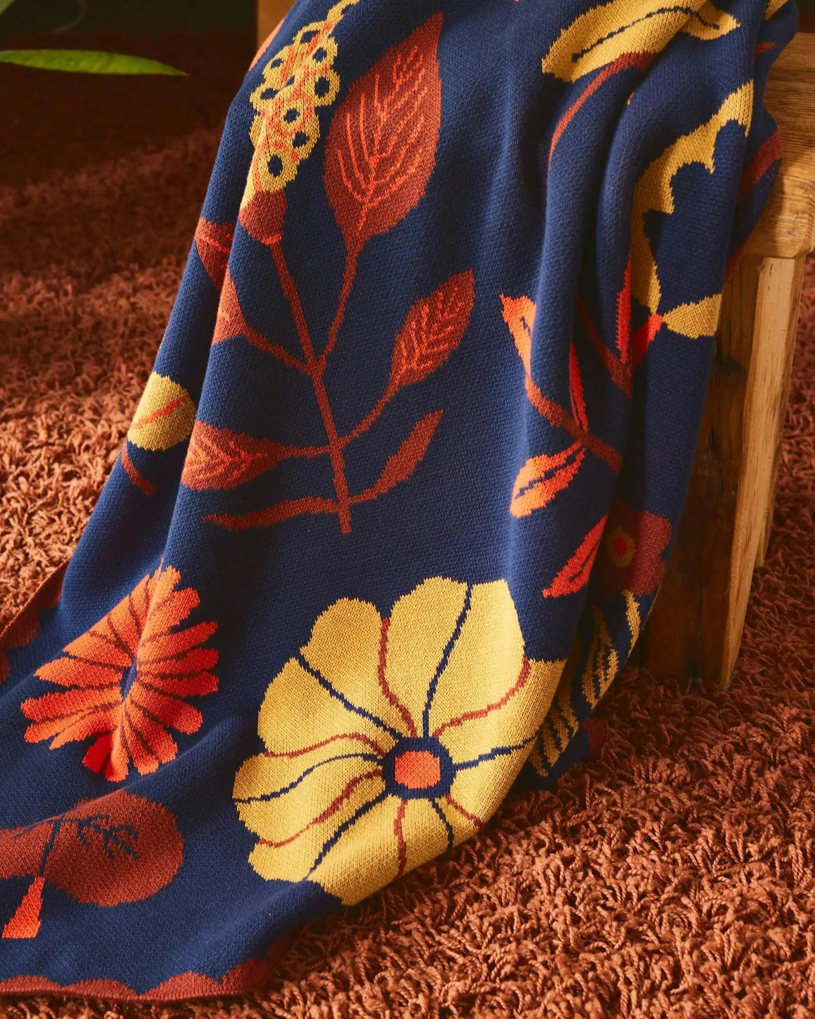 Petals Knit Throw Blanket
