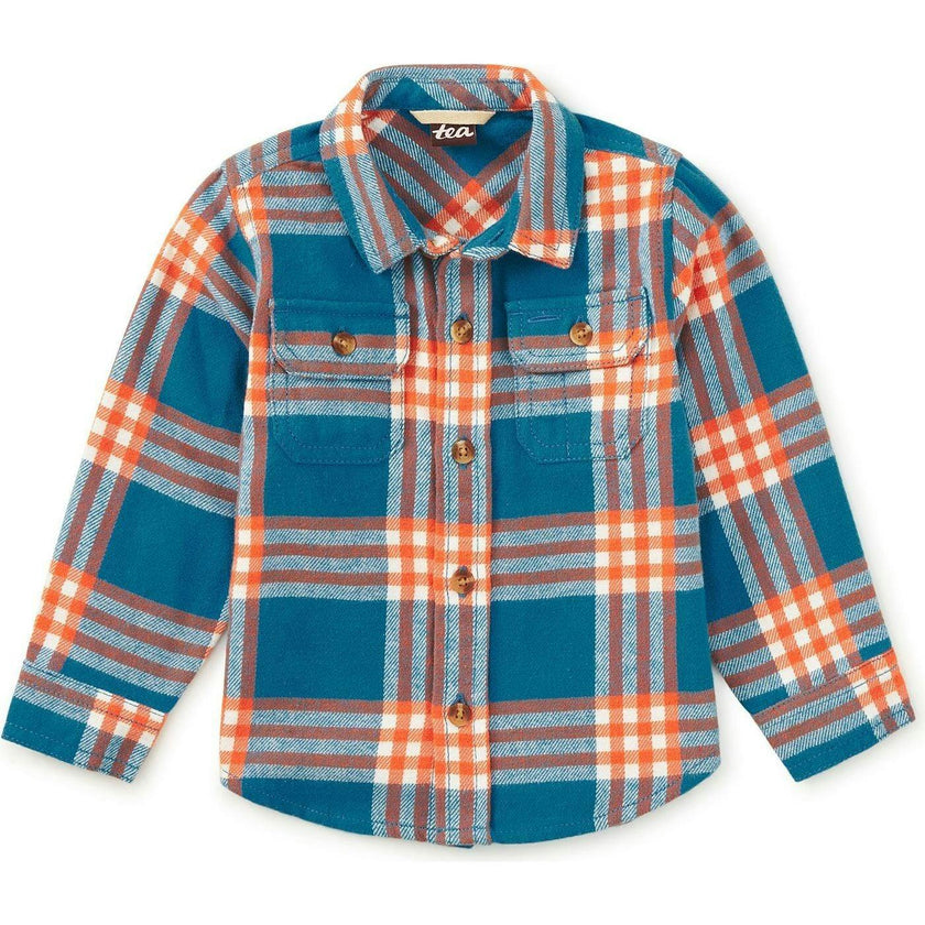 Flannel Button Up Shirt, Multi