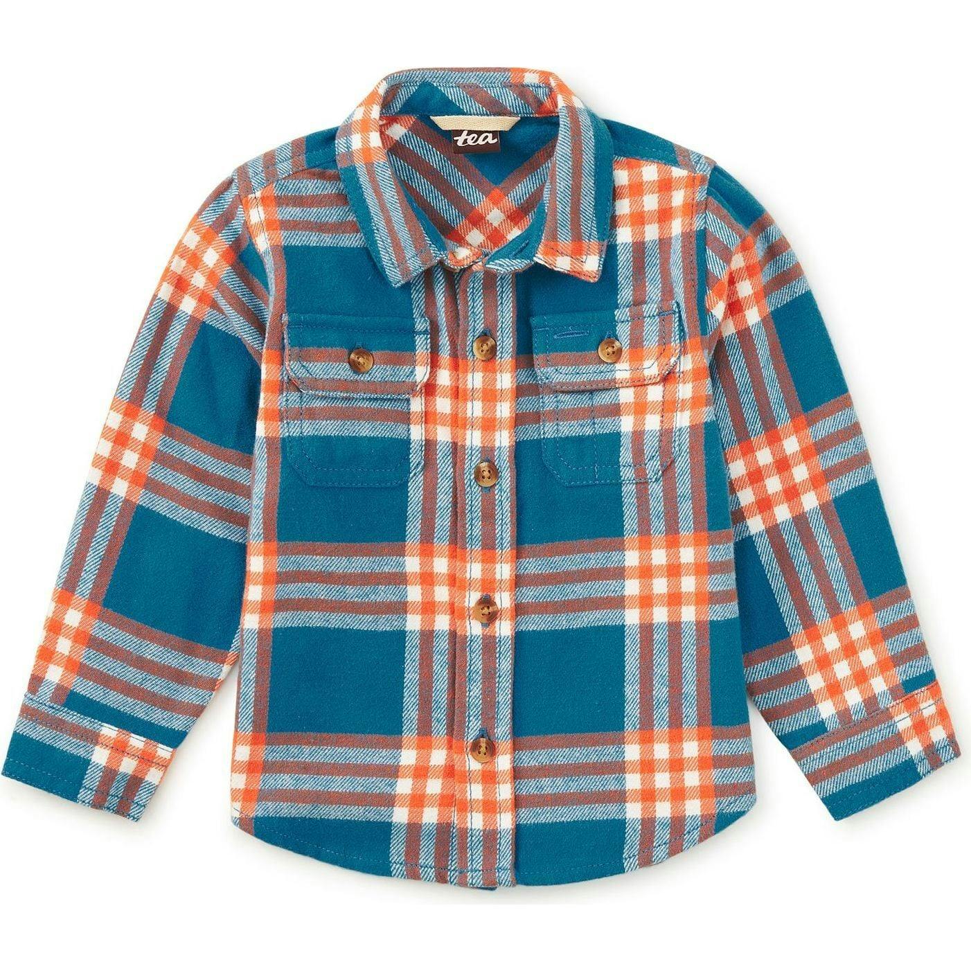 Flannel Button Up Shirt, Multi