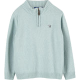 Calum Half-Zip Sweater in Sky Blue
